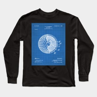 Golf Ball Patent - Golfer Art - Blueprint Long Sleeve T-Shirt